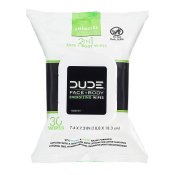 DUDE Face & Body Energizing Wipes 30 Count