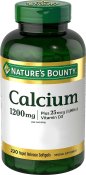 Nature's Bounty Calcium 1200 mg Plus Vitamin D1000 220 Count