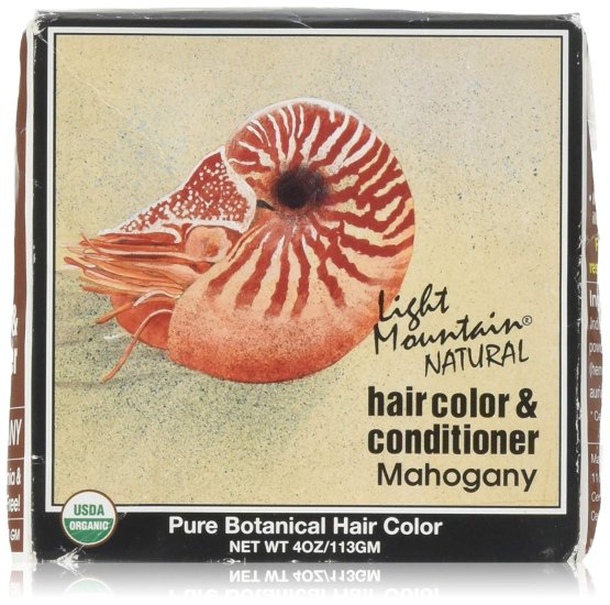 (image for) Light Mountain Hair Color & Conditioner Mahogany 4 oz