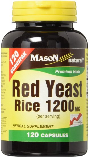 (image for) Mason Naturals Red Yeast Rice 1200 mg 120 Caps