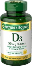 (image for) Nature's Bounty Vitamin D 2000 IU 350 Count