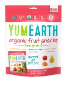 YumEarth Organic Tropical Fruit Snacks 3.1oz 12pk