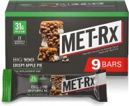 MET-Rx Big 100 Colossal Protein Bars Crispy Apple Pie 9 Count