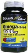 Mason Naturals Omega 369 1200mg Fish Flax Borage Oil 60ct