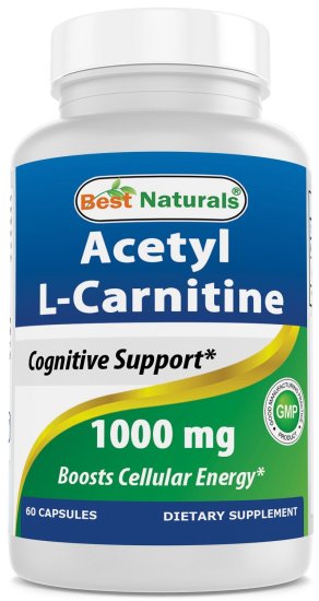 (image for) Best Naturals Acetyl L-Carnitine 1000 mg 60 Capsules