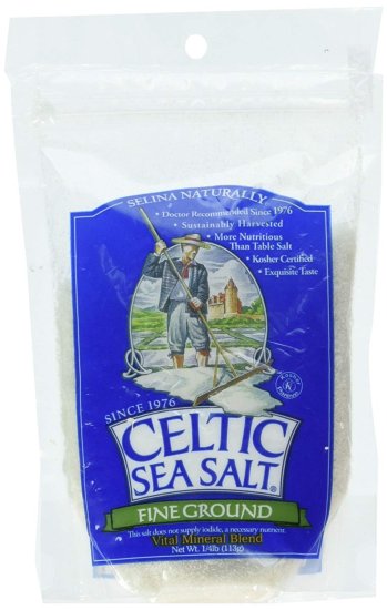 (image for) Fine Ground Celtic Sea Salt 0.25 lb Resealable Bag