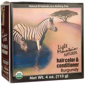 (image for) Light Mountain Hair Color & Conditioner Burgundy 4 oz