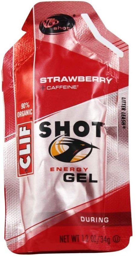 (image for) Clif Bar Organic Strawberry Plus Caffeine Energy Gel Shot 1.2 oz