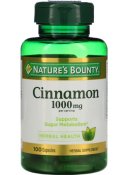 Nature's Bounty Cinnamon 1000 mg Capsules 100 Count