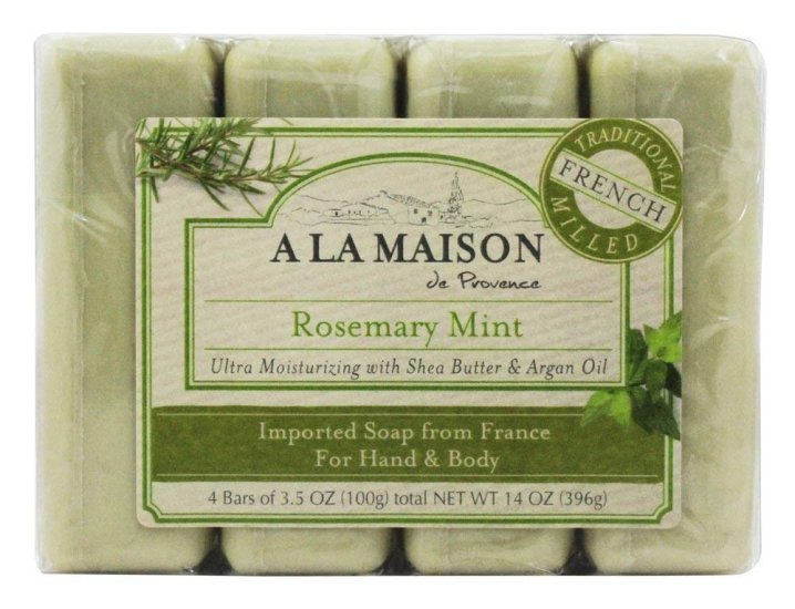 (image for) A LA Maison Rosemary Mint Bar Soap 4 Pack