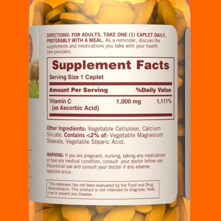 (image for) Sundown Naturals C 1000 mg Ascorbic Acid Caplets 133ct