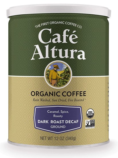 (image for) Cafe Altura Ground Organic Coffee Dark Roast Decaf 12 oz