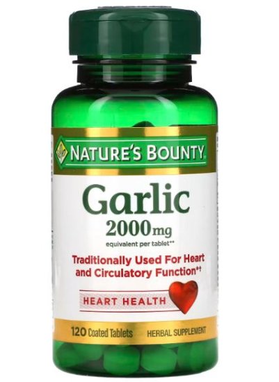 (image for) Nature\'s Bounty Garlic 2000 mg Odorless Tablets 120 Count