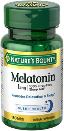 (image for) Nature\'s Bounty Melatonin 1 mg. Tablets 180 Count