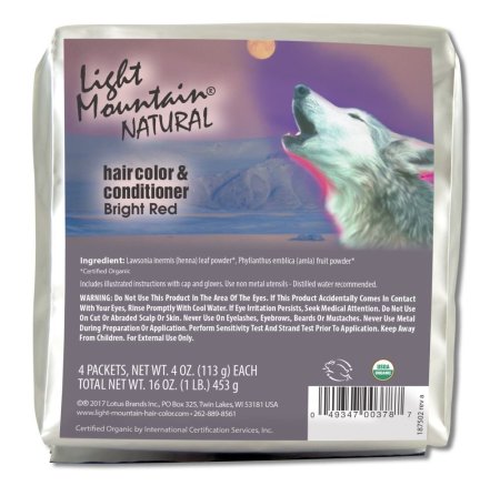 (image for) Light Mountain Hair Color & Conditioner Red 1 lb