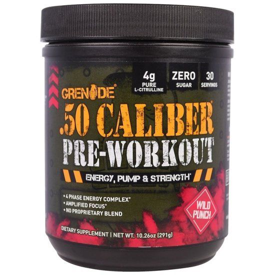 (image for) Grenade, .50 Caliber Pre-Workout, Wild Punch, 10.26 oz