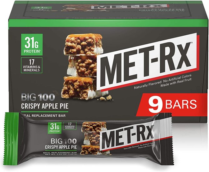 (image for) MET-Rx Big 100 Colossal Protein Bars Crispy Apple Pie 9 Count