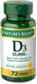 Nature's Bounty Vitamin D 10,000 IU 72ct