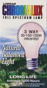 Chromalux Lumiram Full Spectrum 3 Way 150W Frosted Light Bulb