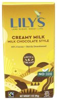 (image for) Lily's Sweets Creamy Milk Chocolate Style 1 Bar