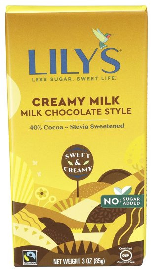 (image for) Lily\'s Sweets Creamy Milk Chocolate Style 1 Bar