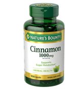 Nature's Bounty Cinnamon 1500 mg Capsules 100 Count