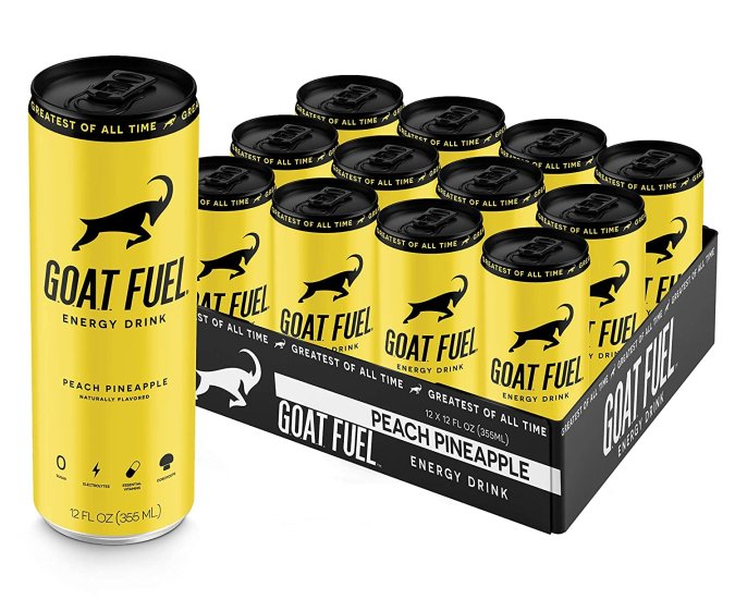 (image for) G.O.A.T. Fuel Peach Pineapple Energy Drink 12oz 12 ct