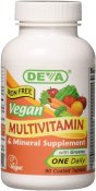 Deva Vegan Multivitamin Supplement with Iron Free 90 Tablets