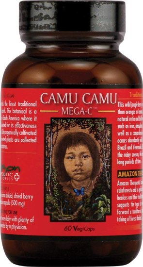 (image for) Amazon Therapeutic Camu-Camu Mega C 500mg Wild Crafted 60 ct