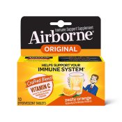 Airborne Immune Support Supplement Orange Effervescent 10 Tabs