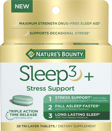 (image for) Nature\'s Bounty Sleep3 + Stress Support 28ct