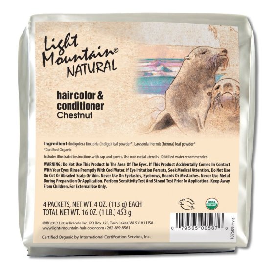 (image for) Light Mountain Hair Color & Conditioner Chestnut 1 lb