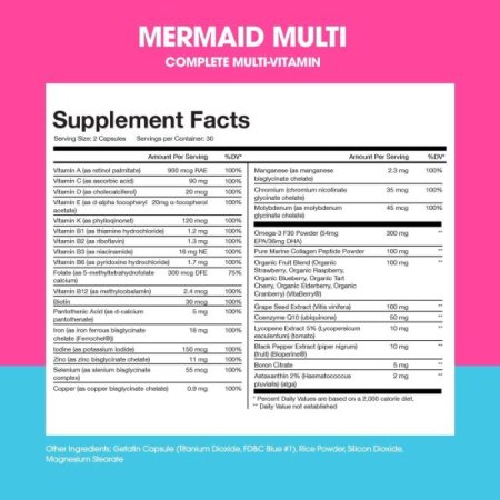 (image for) Obvi Mermaid Multi-Vitamin 60 Capsules