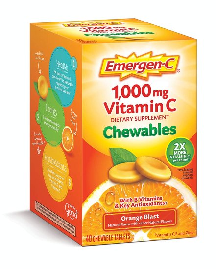 (image for) Emergen-C Orange 40 Chewable Tablets