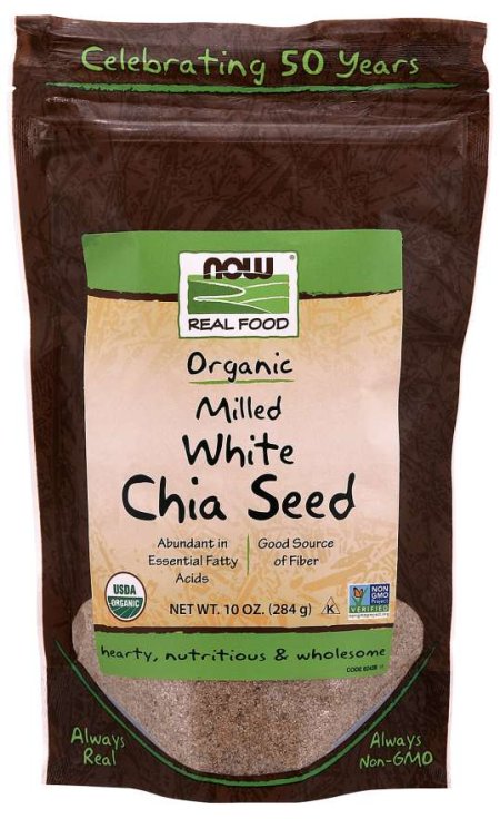 (image for) Now Foods Milled White Chia Seed Org 10 oz