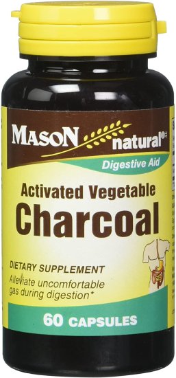 (image for) Mason Naturals Activated Vegetable Charcoal - 60 Caps