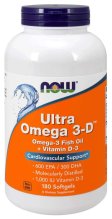 Now Foods Ultra Omega 3-D Softgels 180 Fsg