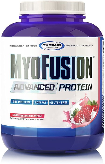 (image for) Gaspari Nutrition MyoFusion Advanced Protein Strawberry & Cream 4 lbs