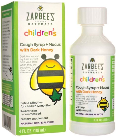 (image for) Children\'s Cough Syrup + Mucus Relief Grape 4oz