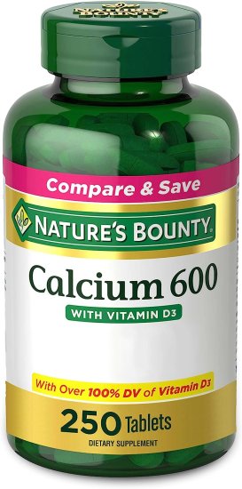 (image for) Nature\'s Bounty Calcium 600 + Vitamin D3 250 Count