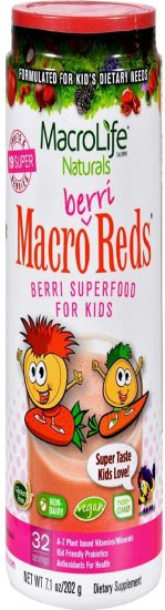 (image for) Macro Life Naturals Jr. Berri Red 32 Day Canister