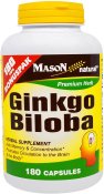 Mason Naturals Vitamins Ginkgo Biloba 180 Ct Caps