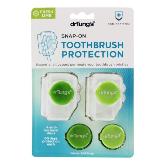 (image for) Dr. Tung\'s Snap-On Toothbrush Sanitizer 2 Count - Assorted colors