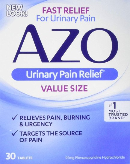 (image for) Azo Urinary Pain Relief Tablets Standard 95 Mg 35 Tablets