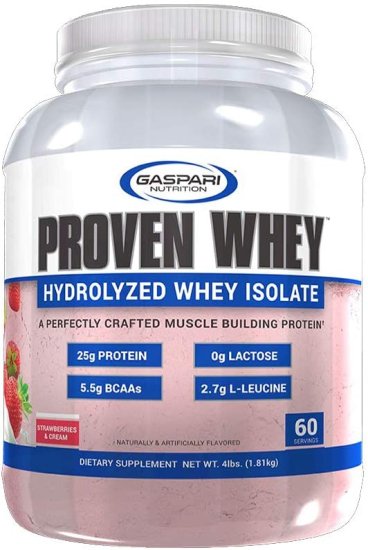 (image for) Gaspari Nutrition Proven Whey Strawberries & Cream 4 lbs