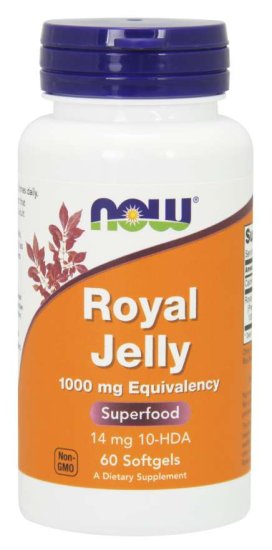 (image for) Now Foods Royal Jelly 1000 mg 60 Softgels