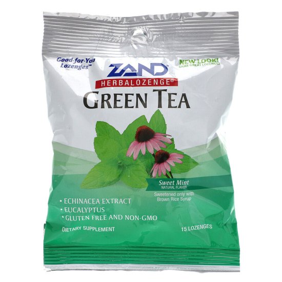 (image for) Zand GreenTea Herbalozenge Sweet Mint 15 Lozenges