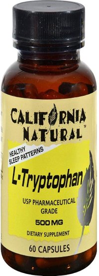 (image for) California Natural L Tryptophan 500 Mg Capsules 60 Count