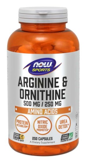 (image for) Now Sports Arginine & Ornithine 500/250 mg 250 Capsules