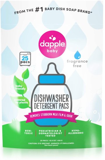 (image for) DAPPLE Baby Dishwasher Pacs Fragrance Free 25 count